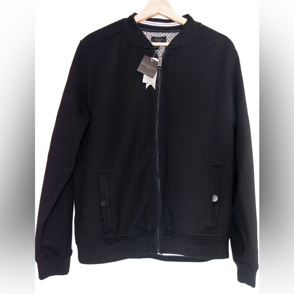 Magaschoni Black Bomber Jacket Men’s M [NWT]